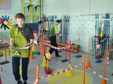 Соревнования по инклюзивному лабиринту